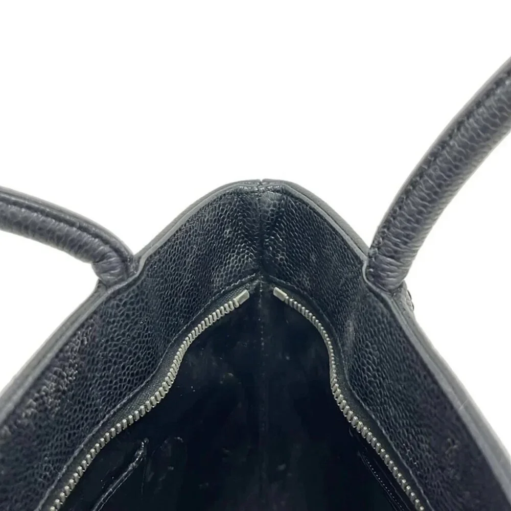 CHANEL Caviar Medallion Tote Black Calfskin Tote Bag - Picture 9 of 15